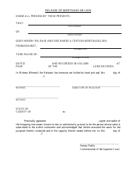 Release of Mortgage or Lien Form - Connecticut, Page 2