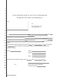 Form GR17 Affidavit Form - County of Pend Oreille, Washington