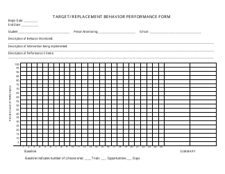 Document preview: Target/ Replacement Behavior Performance Form