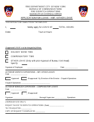 Application for Leave - Hbt / Other Leave - New York City