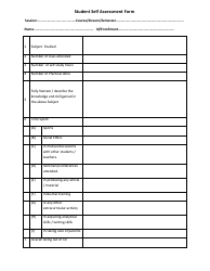 Document preview: Student Self Assessment Form - Singhania University