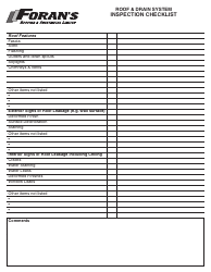 Roof &amp; Drain System Inspection Checklist Template - Foran&#039;s Roofing &amp; Sheetmetal Limited, Page 2