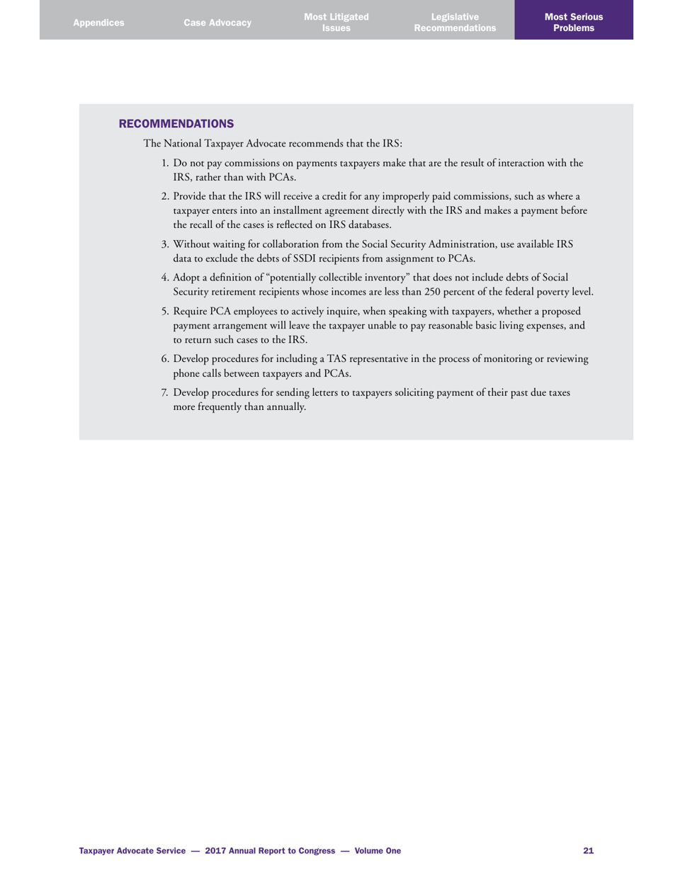 Taxpayer Advocate Service: Annual Report to Congress - Volume One, Page 12
