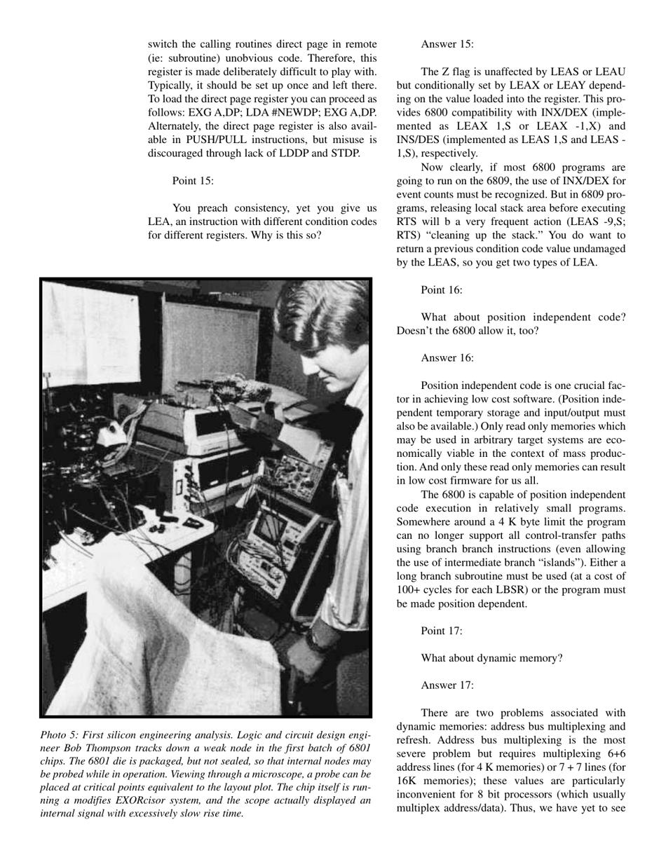 The 6809 Part 1: Design Philosophy - Terry Ritter, Joel Boney, Page 21