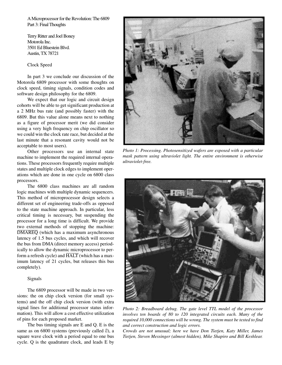 The 6809 Part 1: Design Philosophy - Terry Ritter, Joel Boney, Page 24