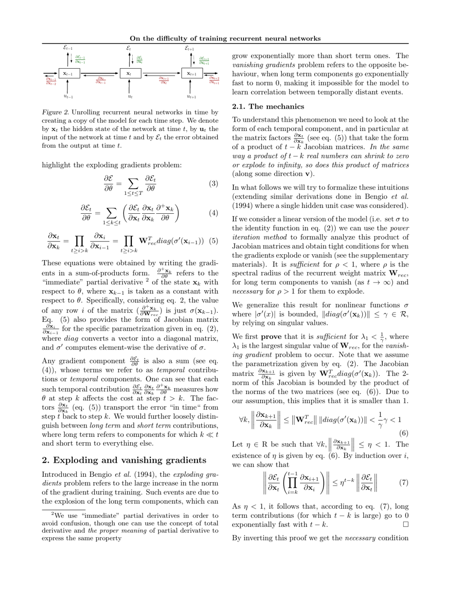 On the Difficulty of Training Recurrent Neural Networks - Razvan Pascanu, Tomas Mikolov, Yoshua Bengio, Page 2