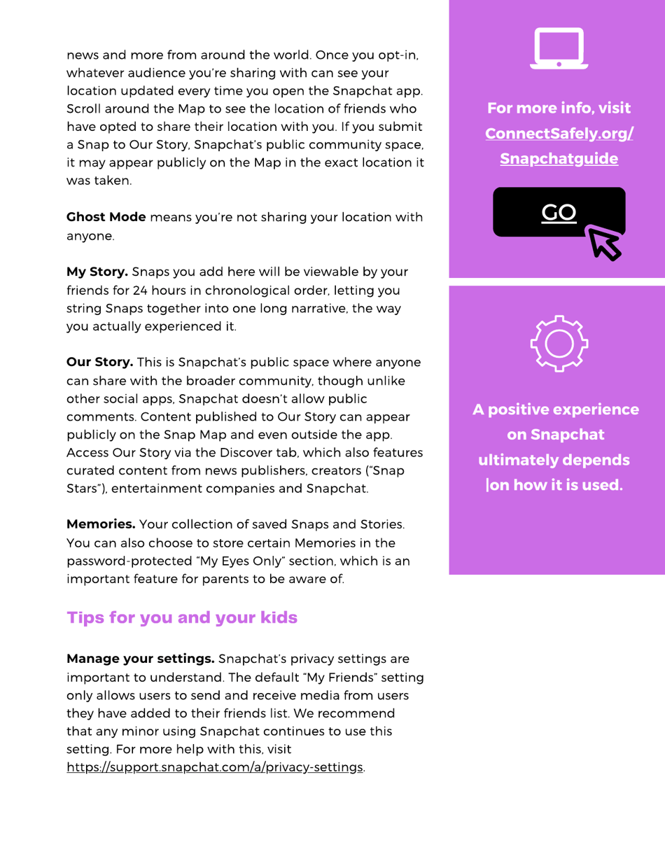 Parents Guide to Snapchat - Connectsafely, Page 5