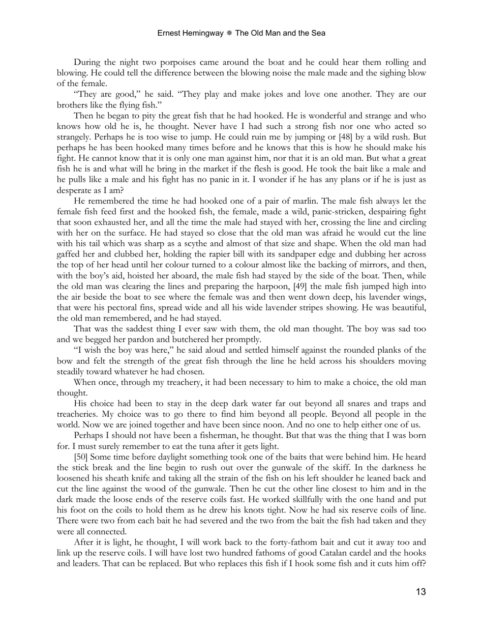 The Old Man and the Sea - Ernest Hemingway, Page 13