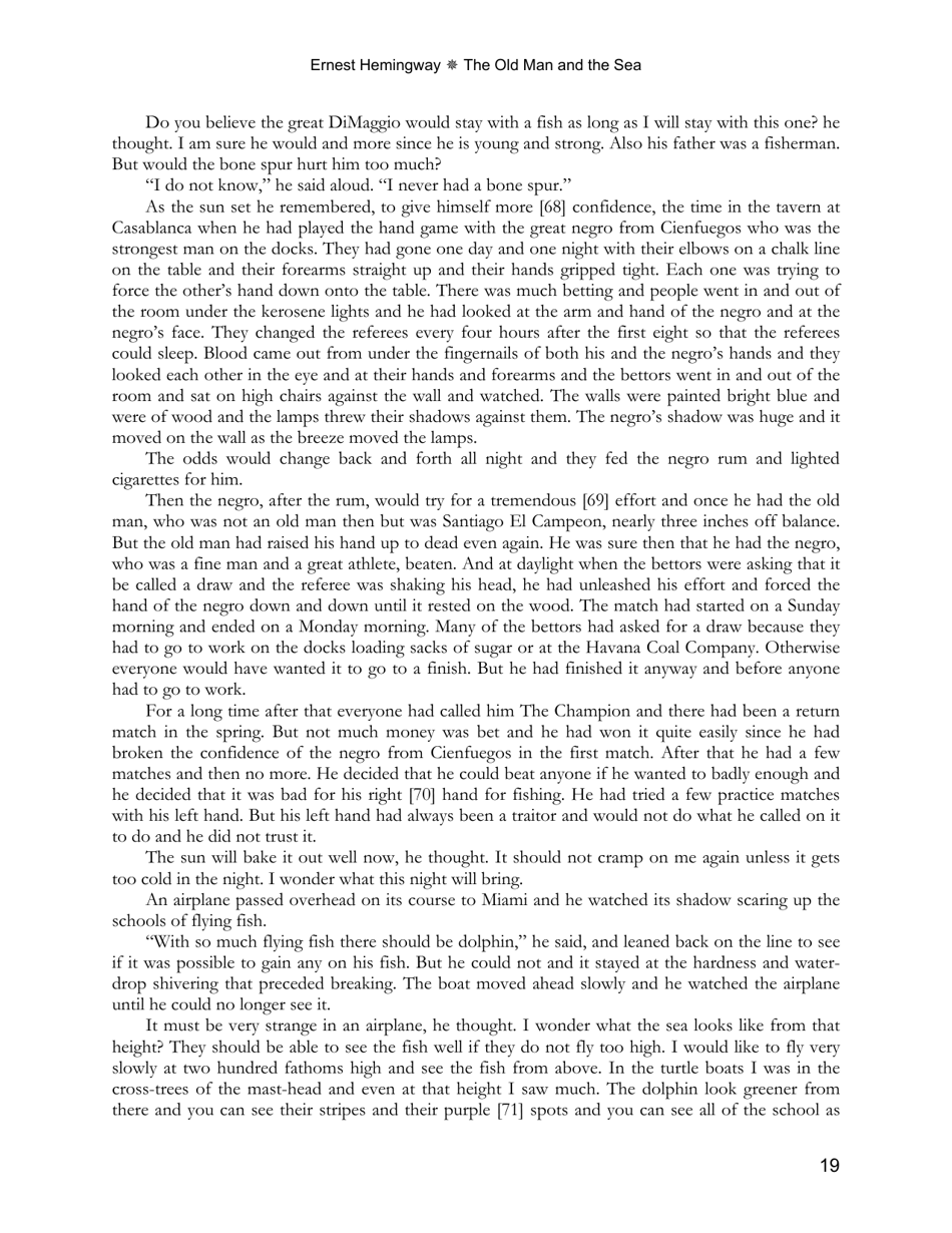 The Old Man and the Sea - Ernest Hemingway, Page 19
