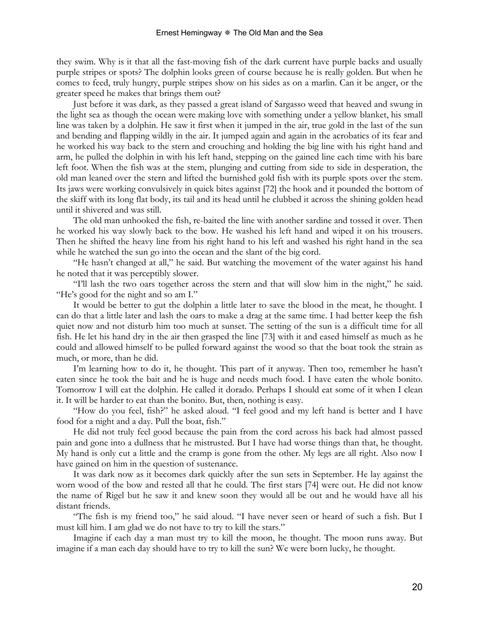 The Old Man and the Sea - Ernest Hemingway, Page 20