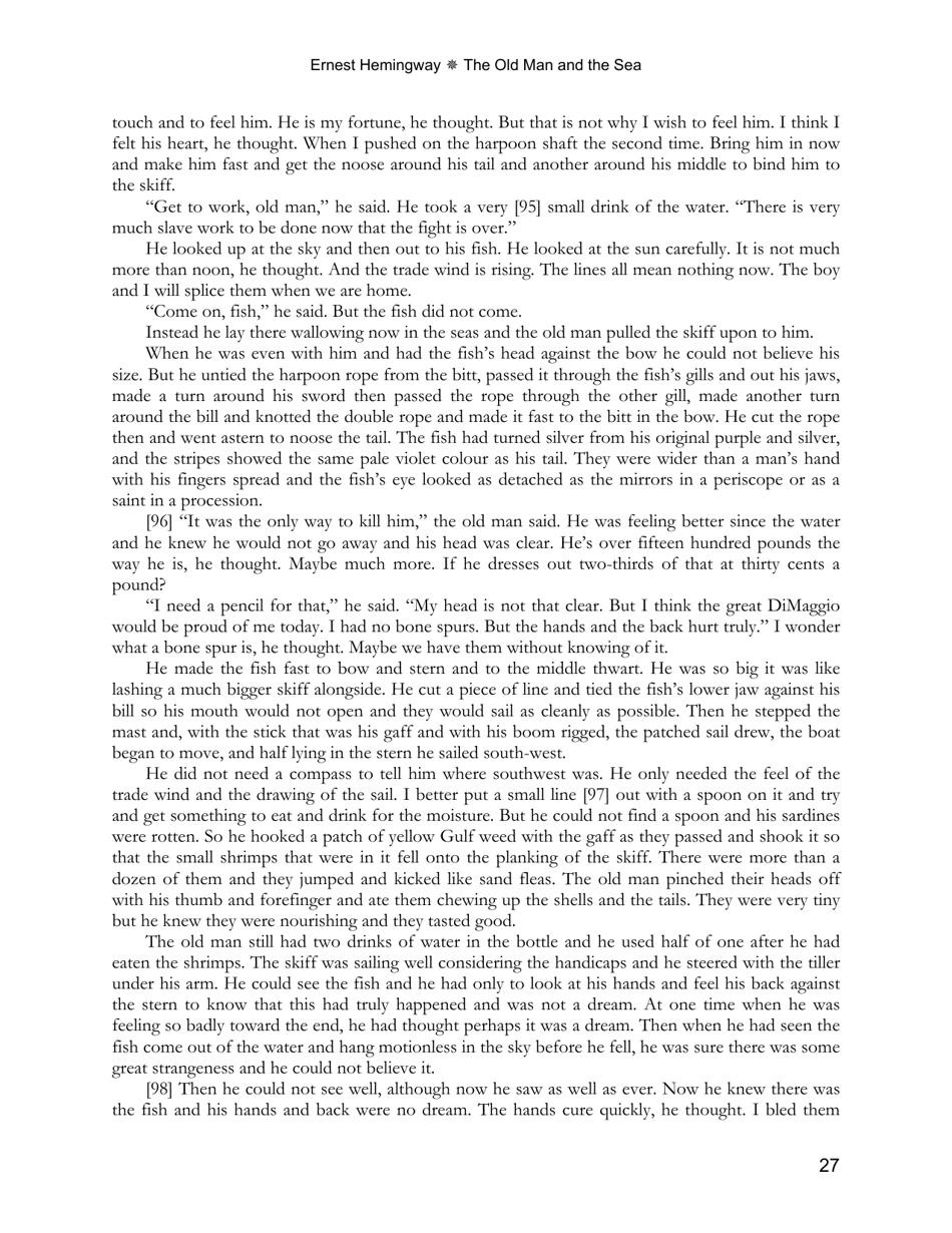 The Old Man and the Sea - Ernest Hemingway, Page 27