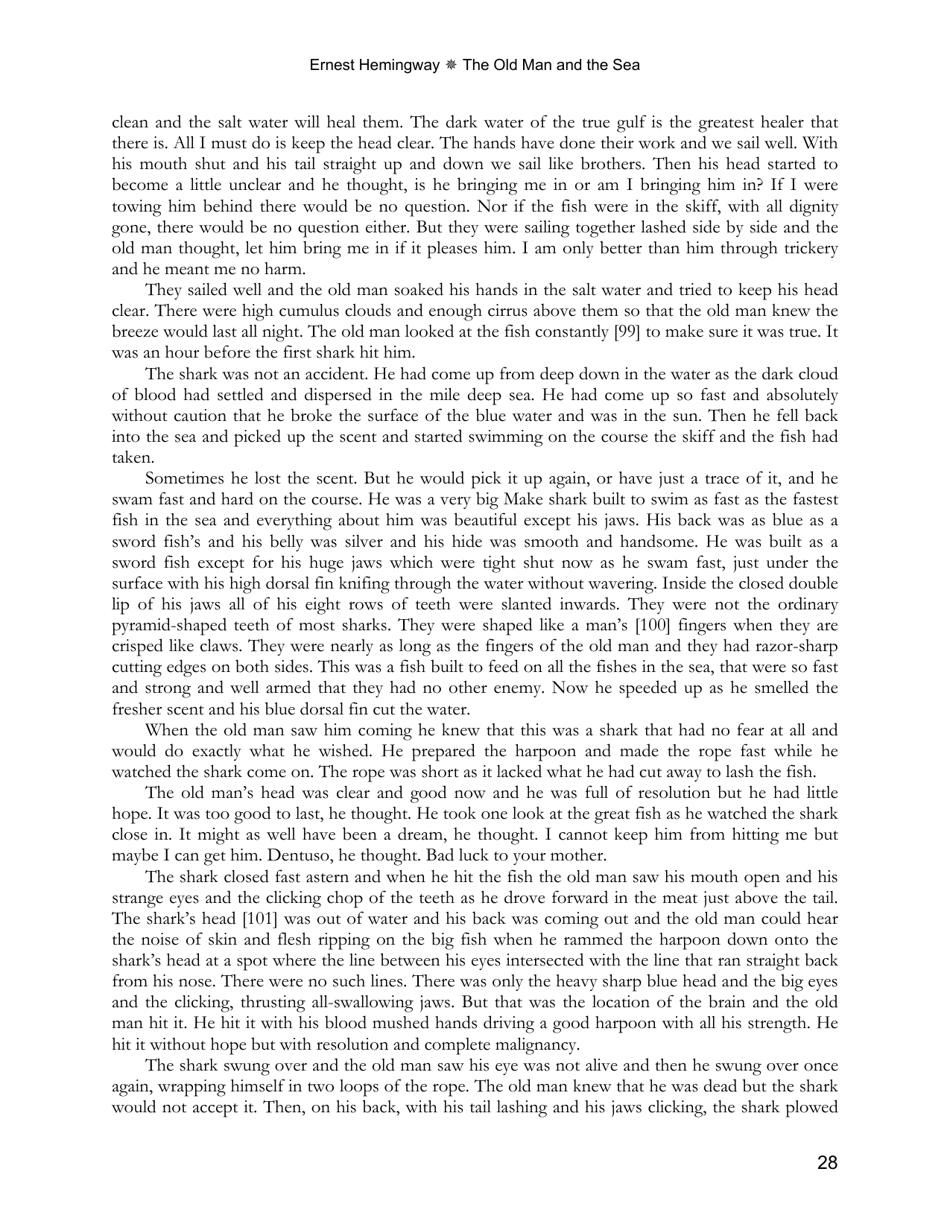 The Old Man and the Sea - Ernest Hemingway, Page 28