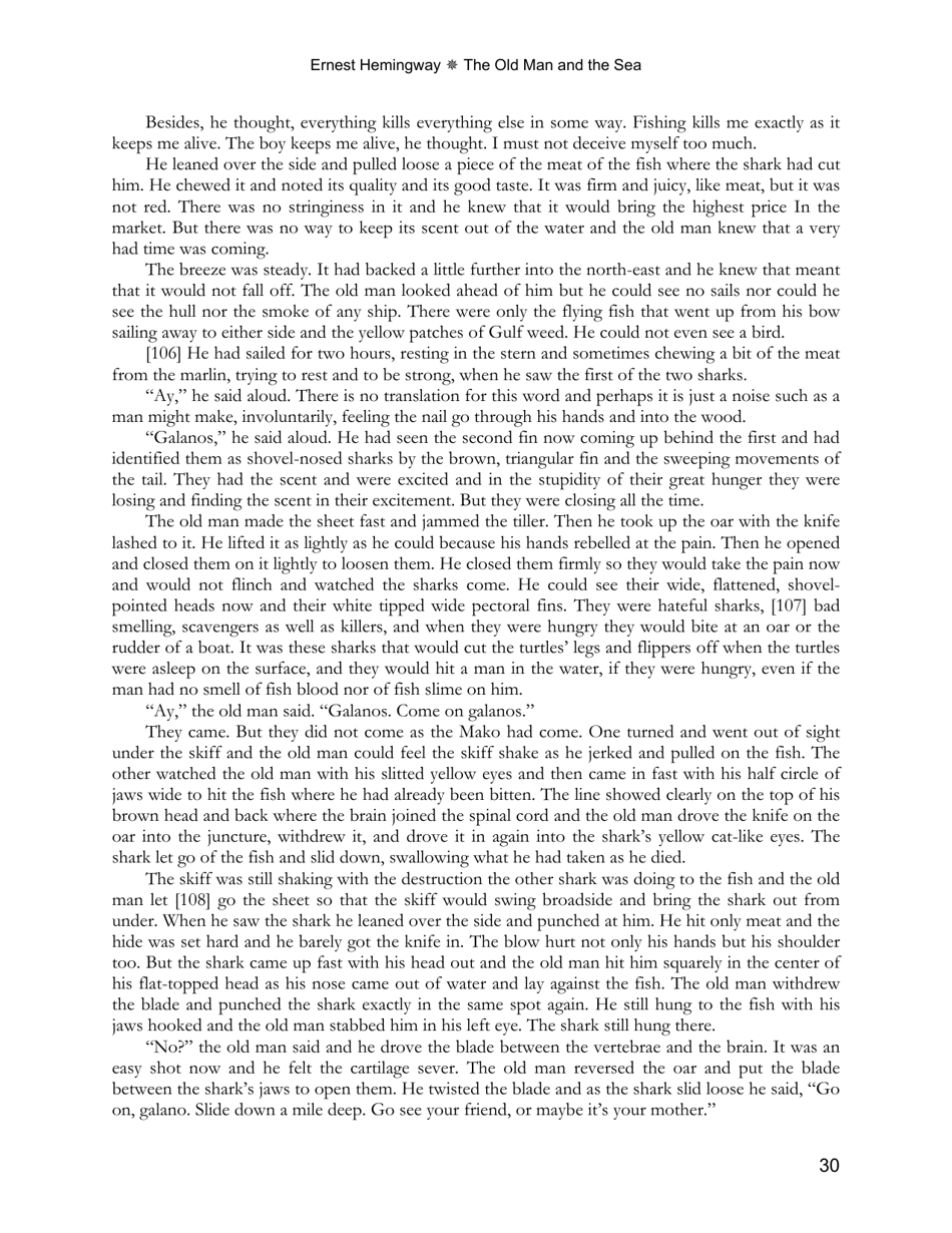The Old Man and the Sea - Ernest Hemingway, Page 30