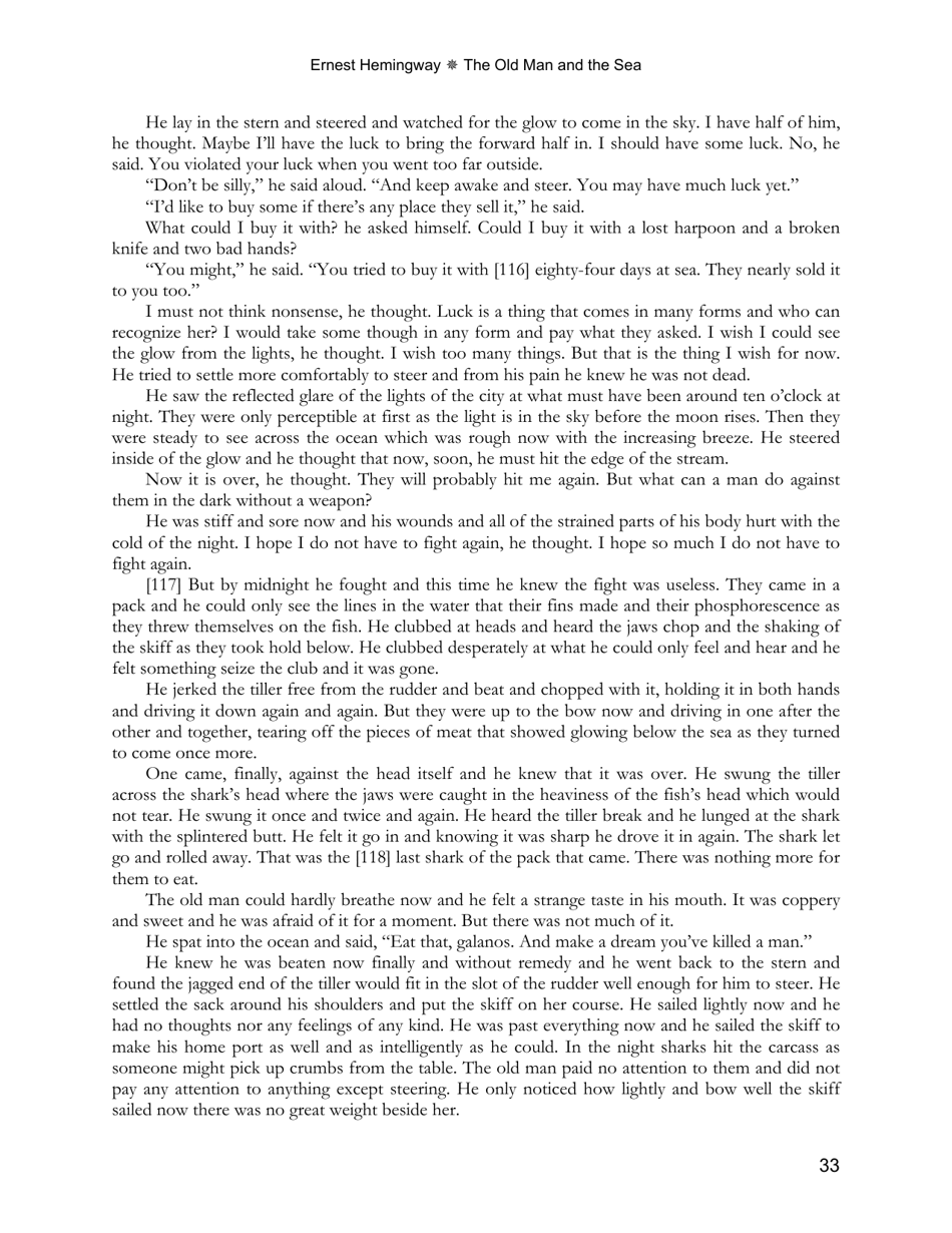The Old Man and the Sea - Ernest Hemingway, Page 33