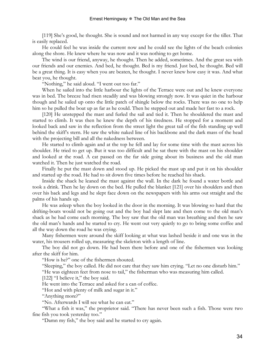 The Old Man and the Sea - Ernest Hemingway, Page 34