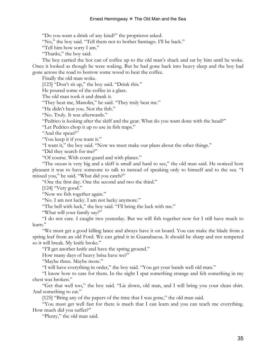 The Old Man and the Sea - Ernest Hemingway, Page 35