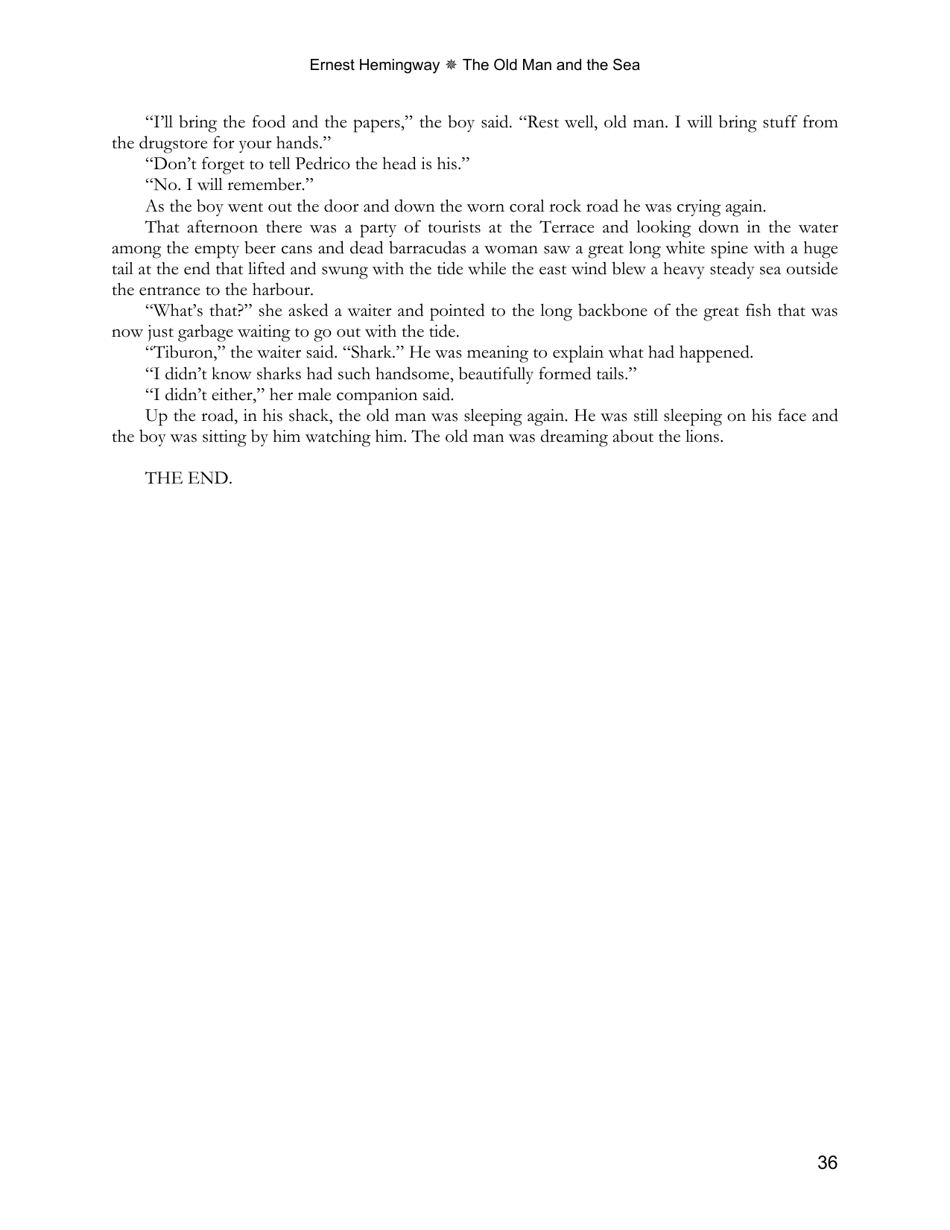 The Old Man and the Sea - Ernest Hemingway, Page 36