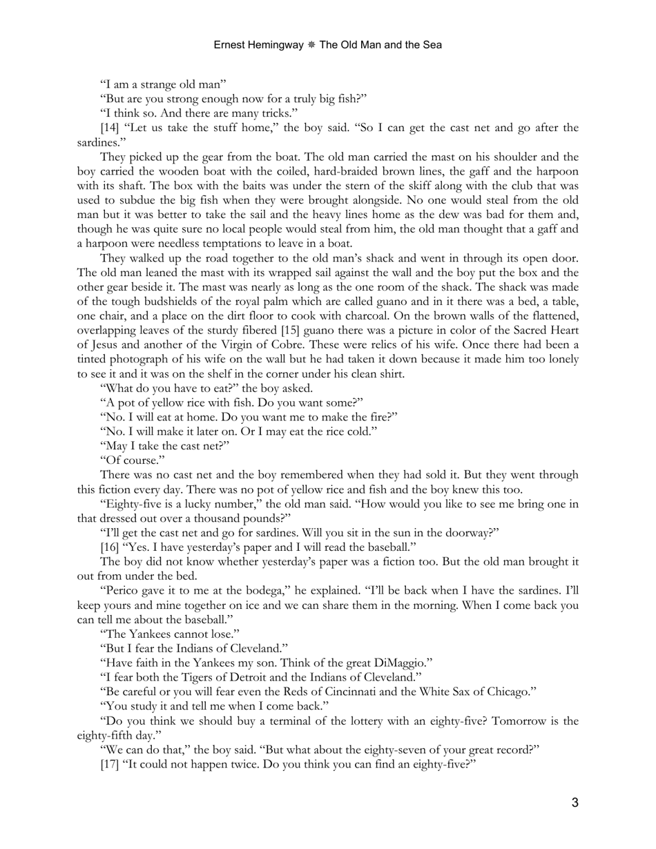 The Old Man and the Sea - Ernest Hemingway, Page 3