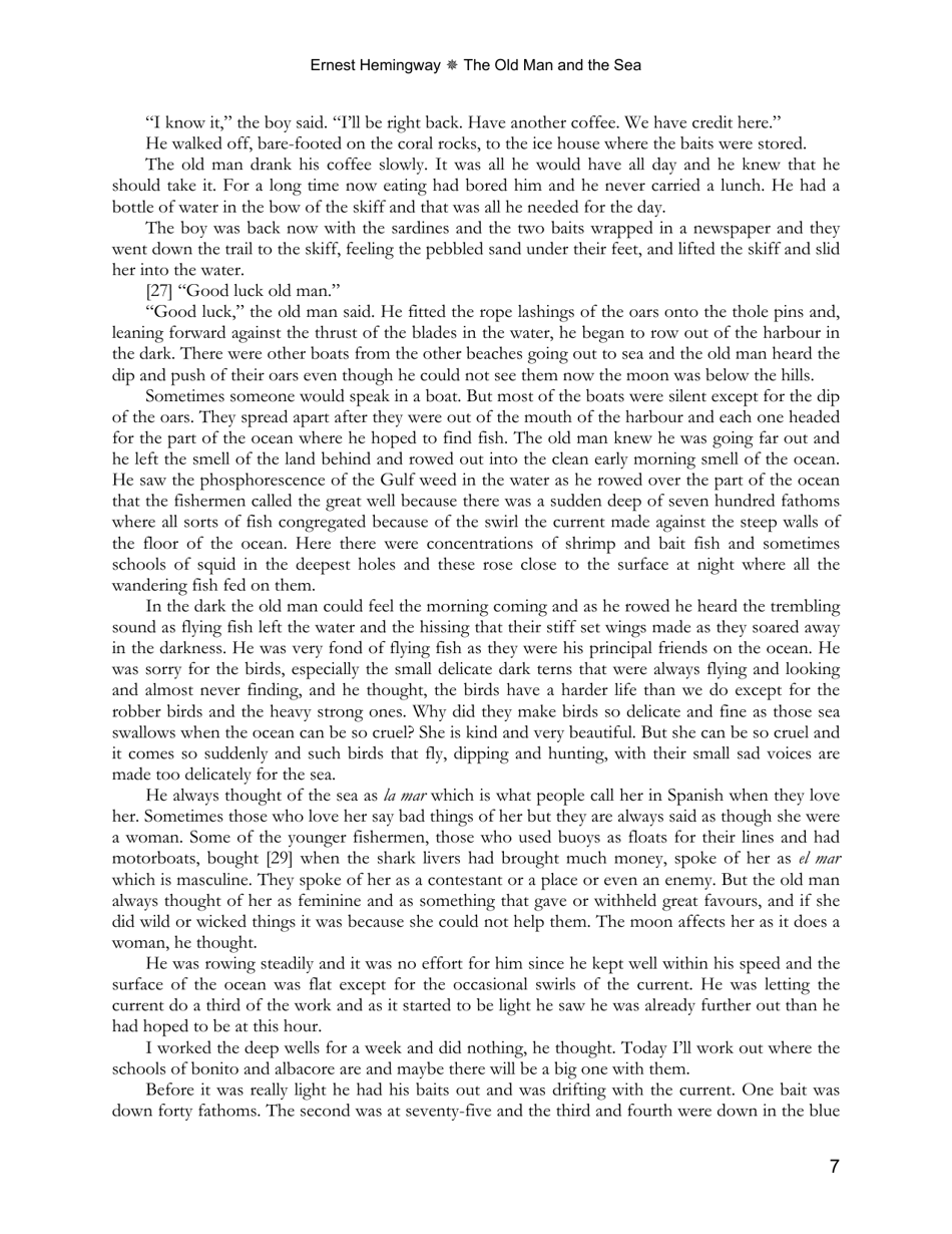 The Old Man and the Sea - Ernest Hemingway, Page 7