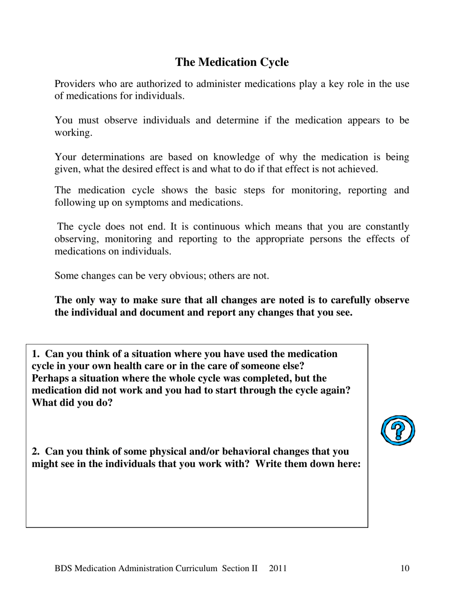 Bds Medication Administration Curriculum: Section Ii - New Hampshire, Page 10