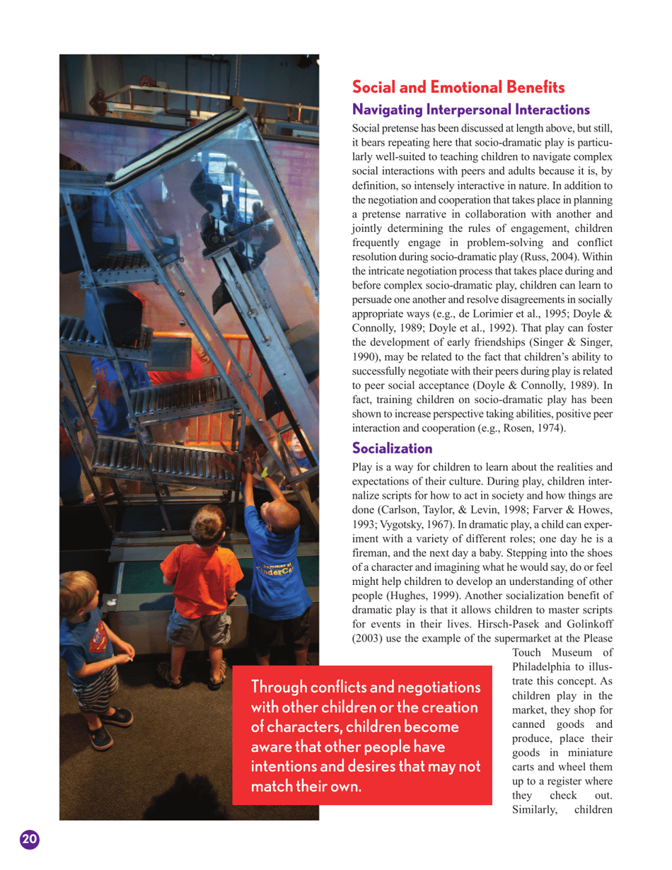 The Power of Play: a Research Summary on Play and Learning - Dr. Rachel E., Page 20