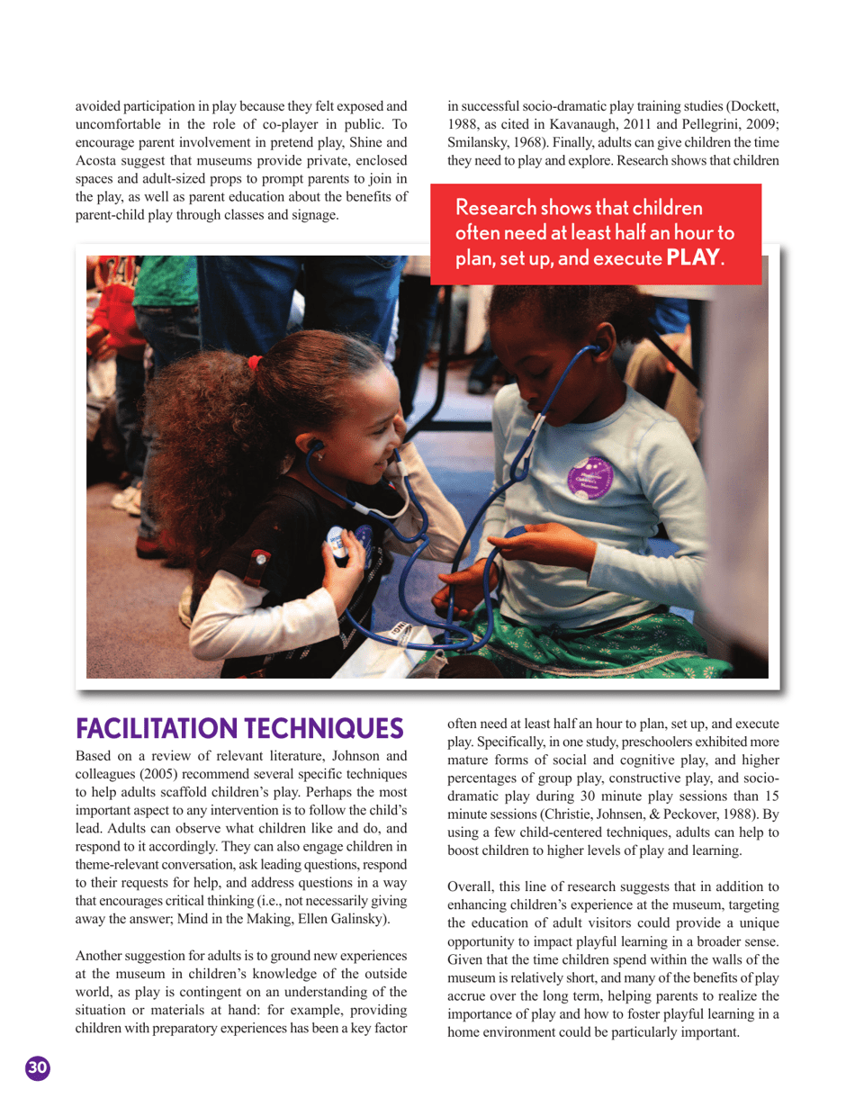 The Power of Play: a Research Summary on Play and Learning - Dr. Rachel E., Page 30