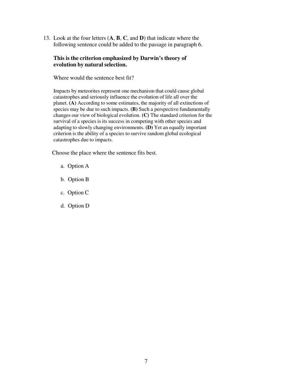 Toefl Ibt Test Questions: Reading Section - Educational Testing Service, Page 7
