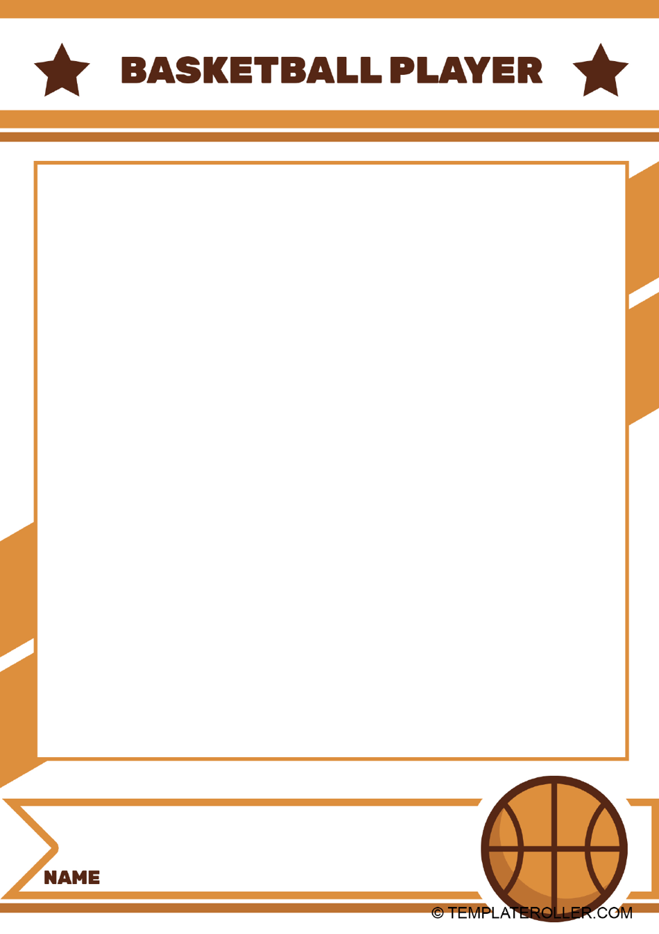 Basketball Card Template - Stars sample image