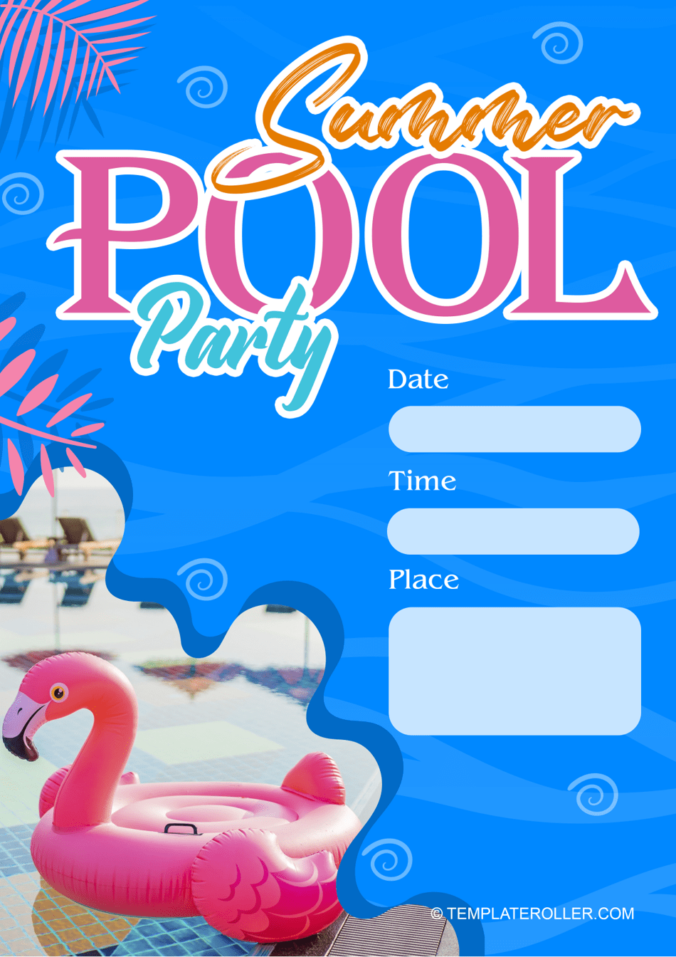 Pool Party Invitation Template - Summer, Page 1