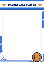 Document preview: Basketball Card Template - Blue