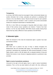 Voluntary Code of Conduct for Search and Rescue Operations Undertaken by Civil Society Non-government Organisations in the Mediterranean Sea, Page 10