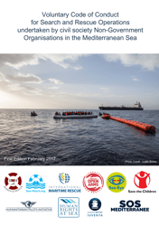 &quot;Voluntary Code of Conduct for Search and Rescue Operations Undertaken by Civil Society Non-government Organisations in the Mediterranean Sea&quot;