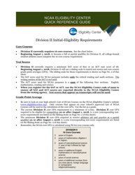 Quick Reference Guide - NCAA Eligibility Center, Page 3