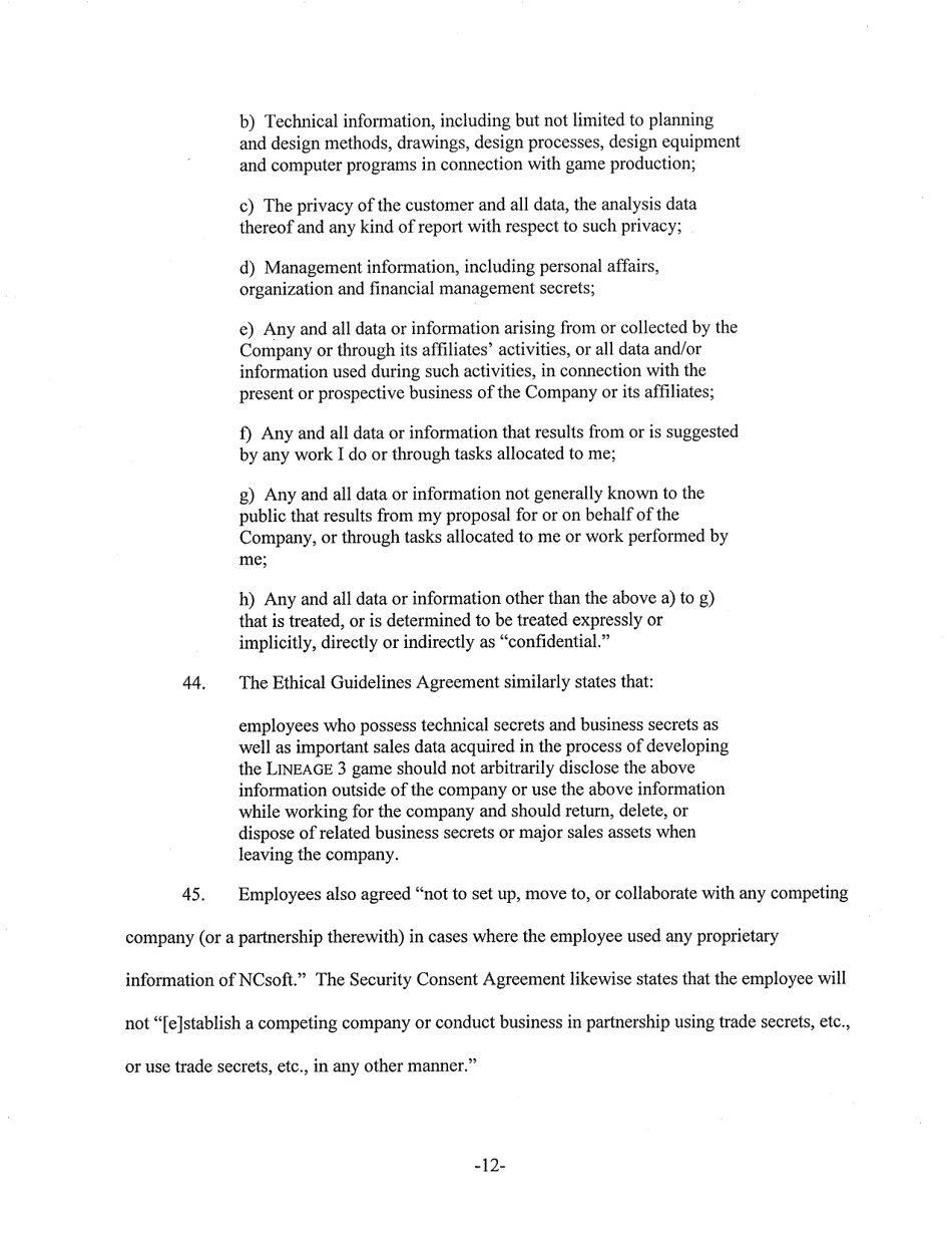 Complaint for Copyright Infringement, Misappropriation of Trade Secrets and Confidential Information, Unjust Enrichment, and Unfair Competition - New York, Page 12