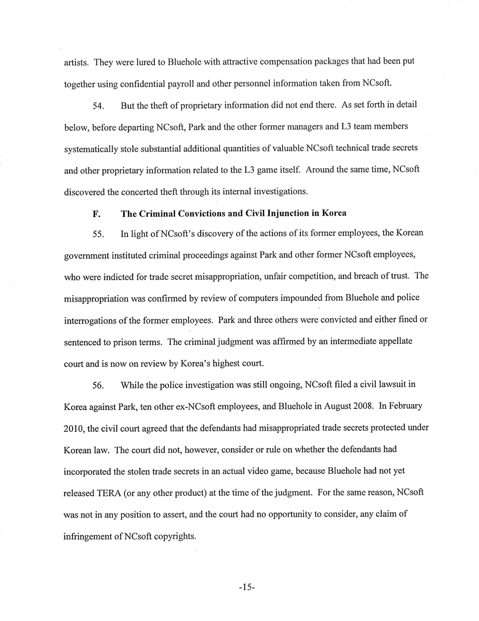 Complaint for Copyright Infringement, Misappropriation of Trade Secrets and Confidential Information, Unjust Enrichment, and Unfair Competition - New York, Page 15