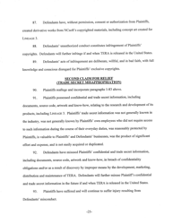 Complaint for Copyright Infringement, Misappropriation of Trade Secrets and Confidential Information, Unjust Enrichment, and Unfair Competition - New York, Page 25