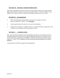 Instructions for Form ADR-2000 Application for Mediator Course Certification - Virginia, Page 2