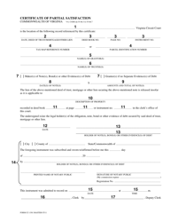 Instructions for Form CC-1501 Certificate of Partial Satisfaction - Virginia, Page 2