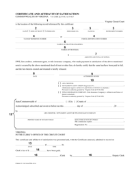 Instructions for Form CC-1505 Certificate and Affidavit of Satisfaction - Virginia, Page 2