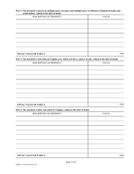 Form CC-1670 Inventory for Decedent&#039;s Estate - Virginia, Page 2