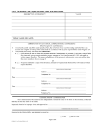 Form CC-1670 Inventory for Decedent&#039;s Estate - Virginia, Page 3