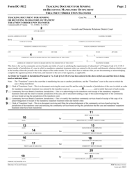 Instructions for Form DC-5022 Tracking Document for Sending or Receiving Mandatory Outpatient Treatment Order Upon Transfer - Virginia, Page 2