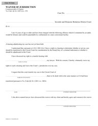 Document preview: Form DC-517 Waiver of Jurisdiction - Virginia