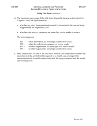Instructions for Form DC-617 Motion and Notice of Proposed Income Deduction Income Deduction Order for Support - Virginia, Page 2