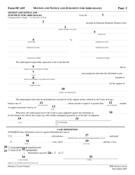 Instructions for Form DC-625 Motion and Notice and Judgment for Arrearages - Virginia, Page 2