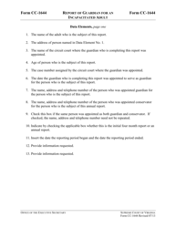 Instructions for Form CC-1644 Report of Guardian for an Incapacitated Person - Virginia, Page 3