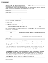 Form CC-1651 Probate Tax Return - Virginia