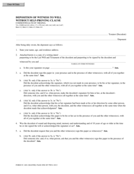 Document preview: Form CC-1601 Deposition of Witness to Will Without Self-proving Clause - Virginia