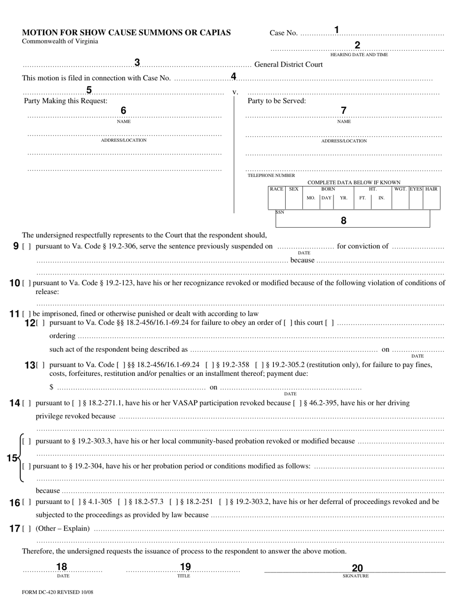 download-instructions-for-form-dc-420-motion-for-show-cause-summons-or