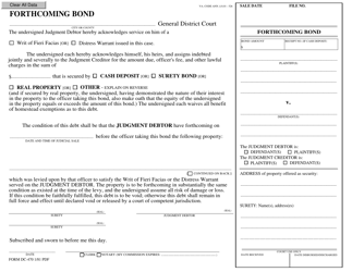 Document preview: Form DC-470 Forthcoming Bond - Virginia